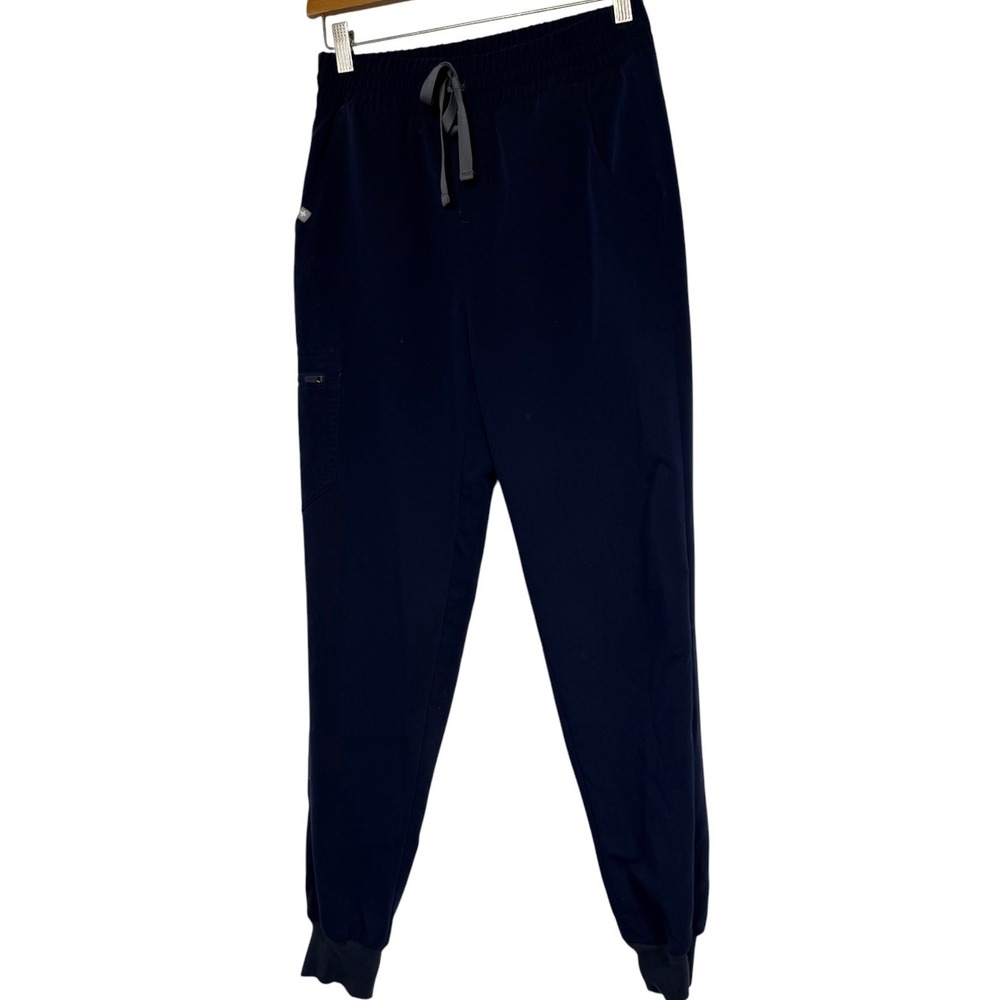 FIGS Zamora Jogger Scrub Pants Womens Small Navy Blue Technical Collection